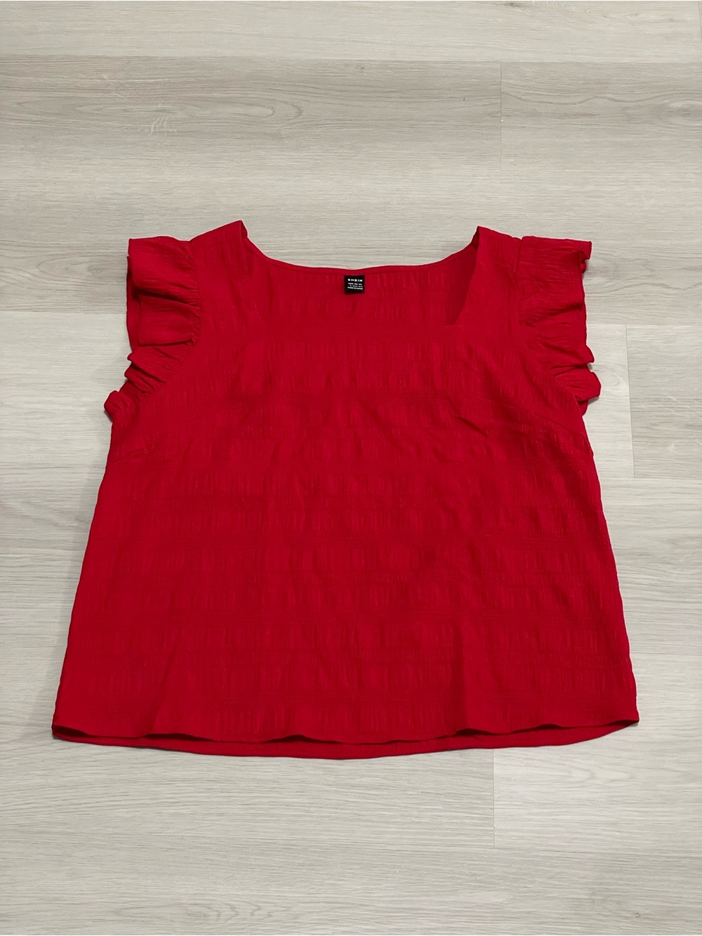 Women’s Red Ruffle Top